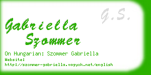 gabriella szommer business card